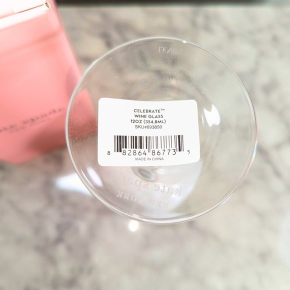 SOLD kate spade new york NIB 'Together Again' Celebrate 12 oz wine glass - Picture 4 of 10